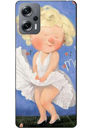 Силиконовый бампер чехол для xiaomi poco x4 gt с рисунком мерлин монро