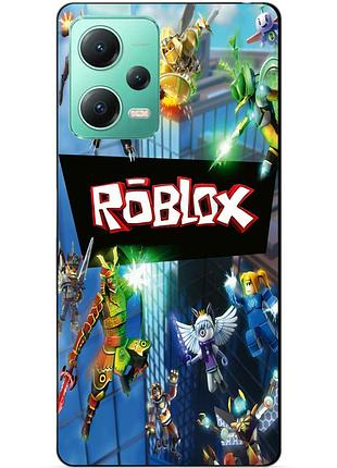 Силиконовый чехол бампер для xiaomi redmi note 12 5g с картинкой roblox роблокс