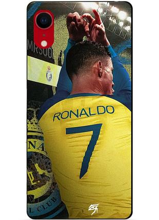 Силиконовый чехол бампер для iphone xr с рисунком ronaldo аль наср роналдо