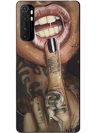 Силіконовий бампер чохол для xiaomi mi note 10 lite з малюнком swag