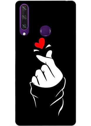 Силіконовий чохол бампер для huawei y6p з малюнком знак любові