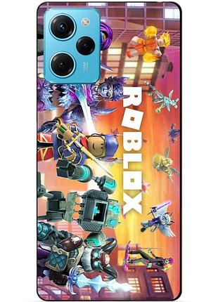 Силиконовый чехол бампер для xiaomi redmi note 12 pro speed edition с картинкой роблокс roblox