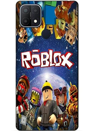 Силиконовый бампер чехол для oppo a15 a15s с рисунком роблокс