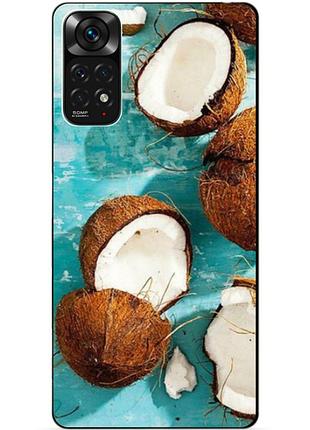 Силіконовий чохол бампер для xiaomi redmi note 11s / note 11 з малюнком кокоси