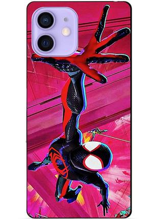 Силіконовий чохол бампер для iphone 12 mini з малюнком spider man людина-павук