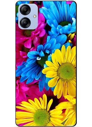 Силіконовий бампер чохол для samsung a04e з малюнком хризантеми