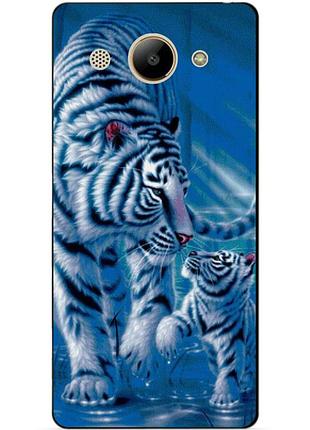 Чохол силіконовий для huawei y3 2017 з малюнком тигри