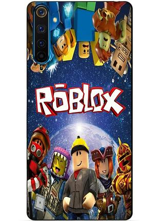 Силиконовый чехол бампер для realme 6 pro с рисунком роблокс