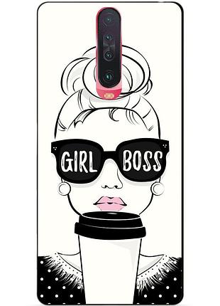 Силіконовий чохол бампер для xiaomi redmi k30 з малюнком girl boss