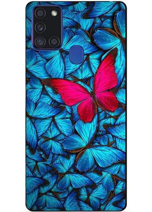 Силіконовий бампер чохол для samsung a21s з малюнком метелики