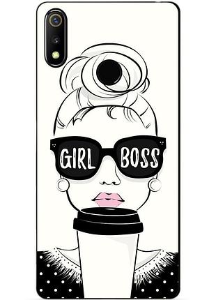 Силиконовый чехол бампер для realme 3 с рисунком girl boss