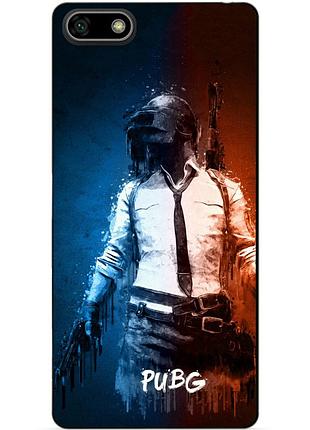 Силиконовый бампер чехол для huawei y5 2018 с рисунком pubg