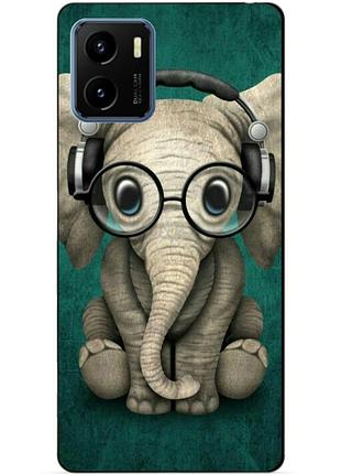 Силіконовий бампер чохол для vivo y15s з малюнком слоник