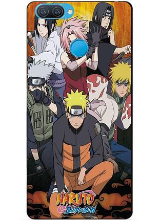 Силиконовый бампер чехол для oppo a12 a5s с рисунком naruto