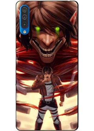 Силіконовий бампер чохол для samsung a50 galaxy a505f з аніме attack on titan