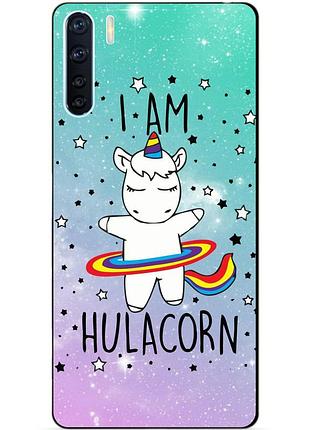 Силіконовий бампер чохол для oppo a91 з малюнком єдиноріг