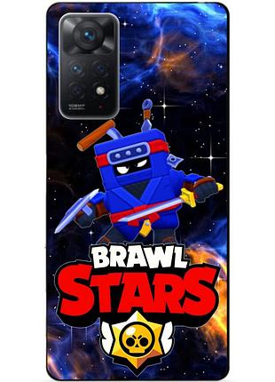 Силиконовый бампер чехол для xiaomi redmi note 11 pro силовая лига космический бравл герои эш