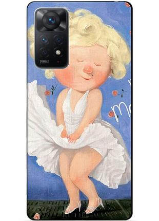 Силиконовий бампер чехол для xiaomi redmi note 11 pro з картинкою мерлін монро