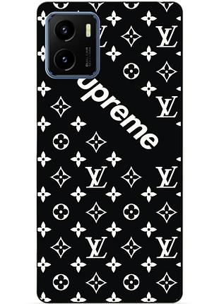 Силіконовий бампер чохол для vivo y15s з малюнком supreme lv