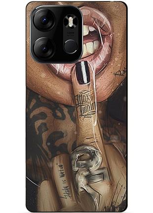 Силиконовый бампер чехол для tecno spark go 2023 с рисунком swag