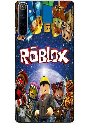 Силиконовый чехол бампер для realme 6 с рисунком roblox