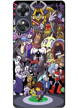 Силіконовий бампер чохол для oppo a17 з малюнком undertale андертейл