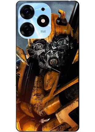 Силиконовый чехол бампер для tecno spark 10 pro с рисунком бамблби bumblebee трансформеры