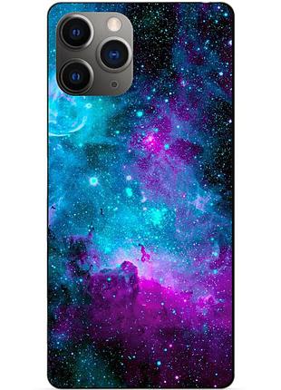 Силиконовый чехол бампер для iphone 11 pro max с рисунком галактика космос