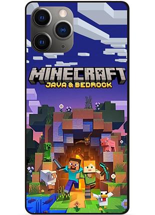 Силіконовий чохол бампер для iphone 11 pro з картинкою майнкрафт minecraft