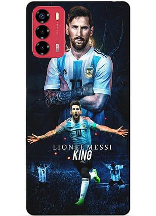 Силиконовый бампер чехол для zte blade v40 vita с рисунком messi аргентина месси