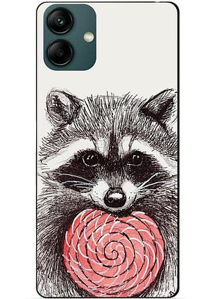 Силіконовий бампер чохол для samsung a04 з малюнком єнот
