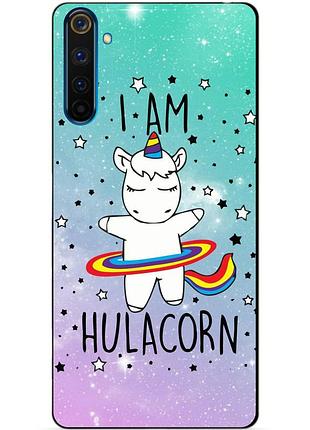Силиконовый чехол бампер для realme 6 pro с рисунком единорог