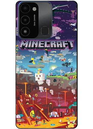 Силіконовий бампер чохол для tecno spark go 2022/spark 8c з грою minecraft