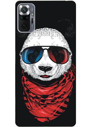Силиконовый бампер чехол для xiaomi redmi note 10 pro с рисунком панда