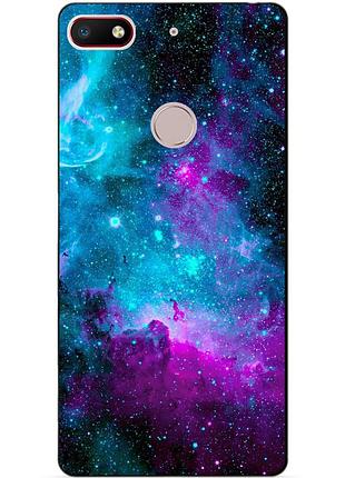 Чехол силиконовый для zte nubia v18 с рисунком галактика