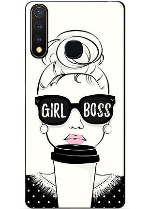 Силіконовий бампер чохол для vivo y19 з малюнком girl boss