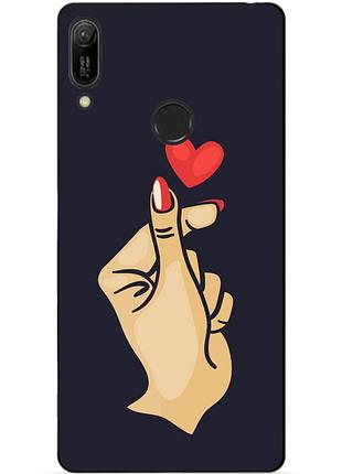 Силиконовый чехол для huawei y6 prime 2019 с рисунком знак любви