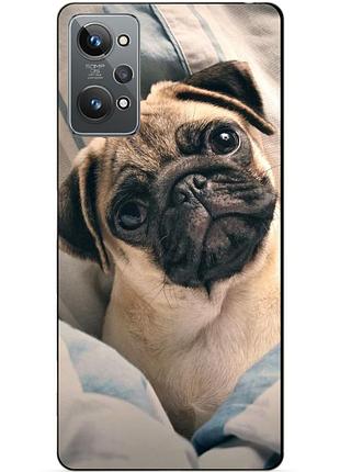 Силіконовий чохол бампер для realme gt2 з малюнком фото мопс