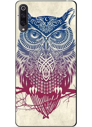 Силиконовый чехол бампер для xiaomi mi 9 с рисунком сова