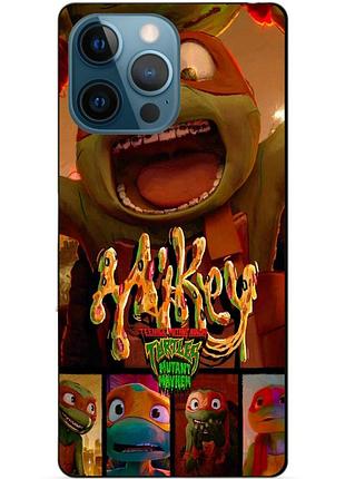Силіконовий чохол бампер для iphone 13 pro max з малюнком майки mikey черепашки ніндзя