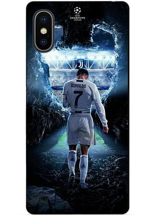 Силиконовый чехол бампер для iphone xs с рисунком ronaldo роналдо