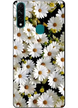 Силіконовий бампер чохол для oppo a31 з малюнком ромашки