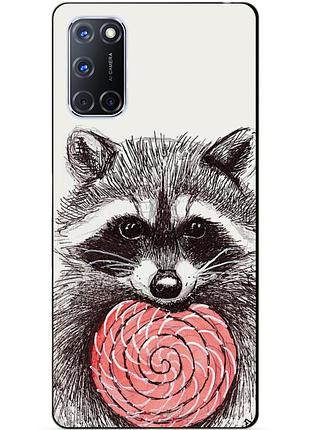 Силіконовий бампер чохол для oppo a72 з малюнком єнот