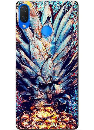 Силіконовий бампер чохол для huawei p smart plus з малюнком ананас