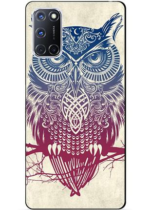 Силіконовий бампер чохол для oppo a72 з малюнком сова
