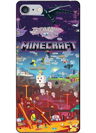 Силіконовий чохол бампер для iphone 6 plus гра minecraft майнкрафт