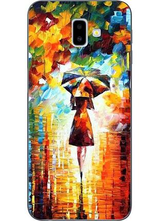 Чехол силиконовый для samsung j6 plus galaxy j610 с рисунком прогулка