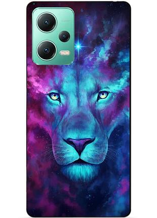 Силиконовый чехол бампер для xiaomi redmi note 12 5g с рисунком космический лев