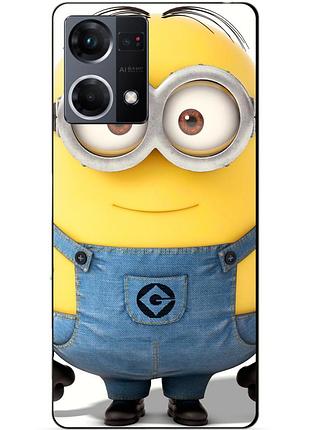 Силиконовый чехол бампер для oppo reno 7 с рисунком миньон стюарт minion