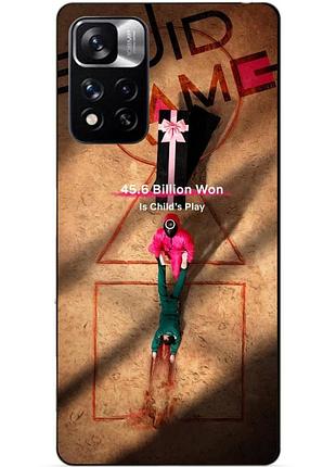 Силіконовий чохол бампер для xiaomi redmi note 11 pro plus 5g з малюнком гра в кальмара